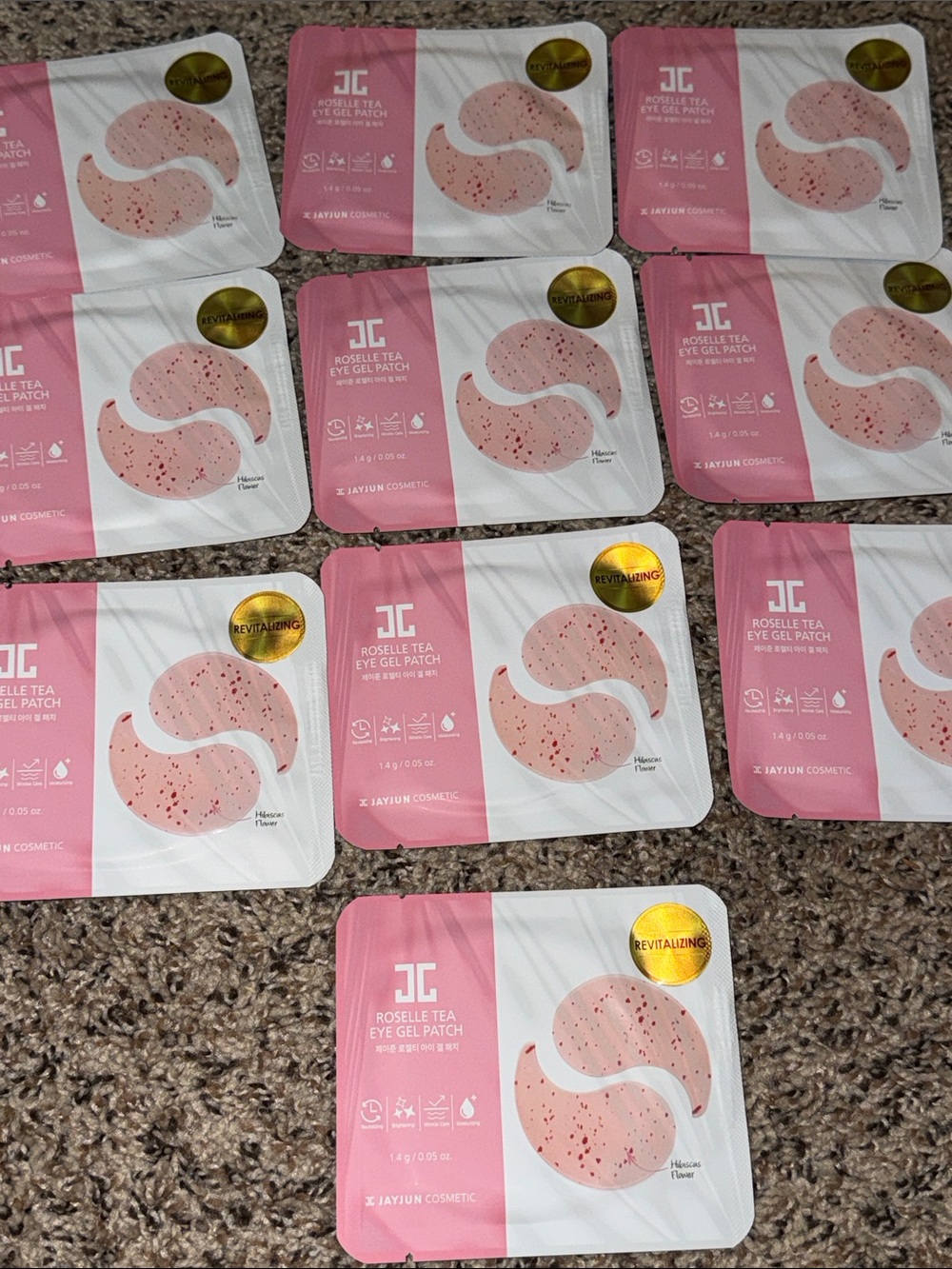 Jayjun Roselle Tea Pink Hydrogel Eye Patches